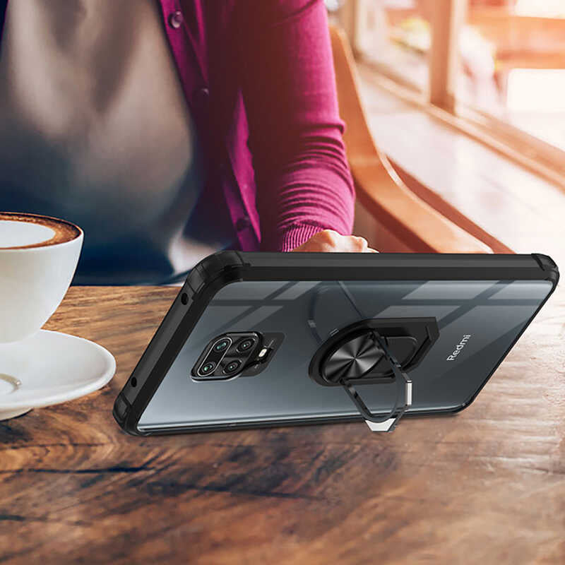 Xiaomi Redmi Note 9S Kılıf Zore Mola Kapak Siyah