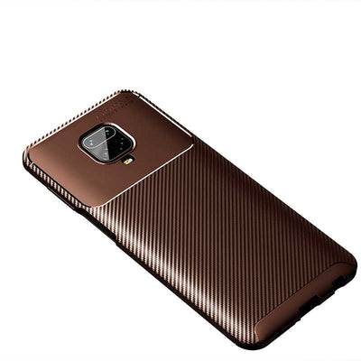 Xiaomi Redmi Note 9S Kılıf Zore Negro Silikon Kapak Kahverengi