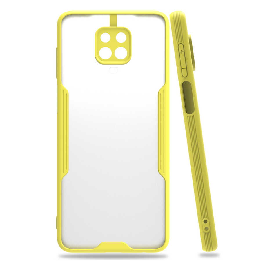Xiaomi Redmi Note 9S Kılıf Zore Parfe Kapak Sarı