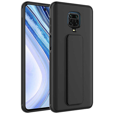 Xiaomi Redmi Note 9S Kılıf Zore Qstand Kapak Kırmızı
