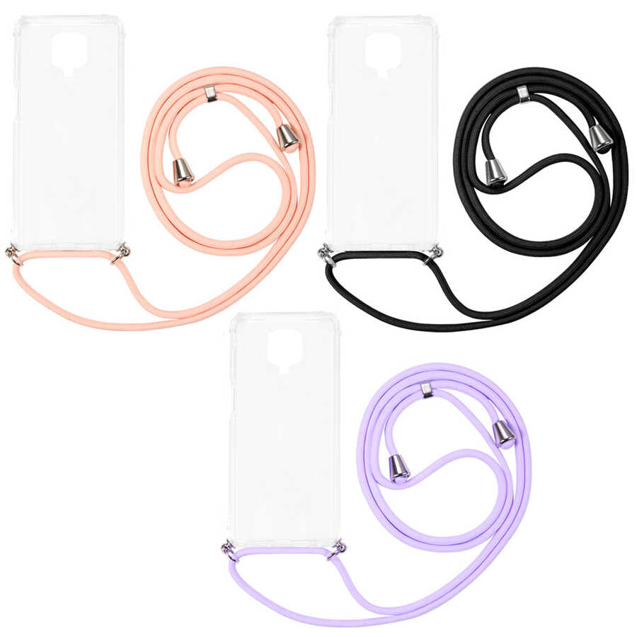 Xiaomi Redmi Note 9S Kılıf Zore X-Rop Kapak Renksiz