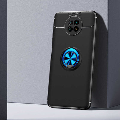 Xiaomi Redmi Note 9T Kılıf Zore Ravel Silikon Kapak Siyah-Mavi