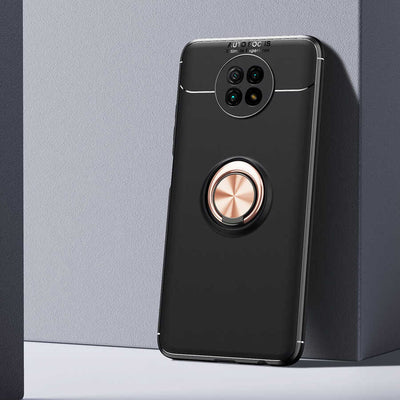 Xiaomi Redmi Note 9T Kılıf Zore Ravel Silikon Kapak Siyah-Rose Gold