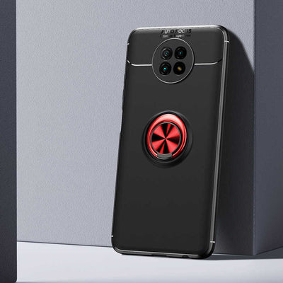 Xiaomi Redmi Note 9T Kılıf Zore Ravel Silikon Kapak Siyah-Kırmızı