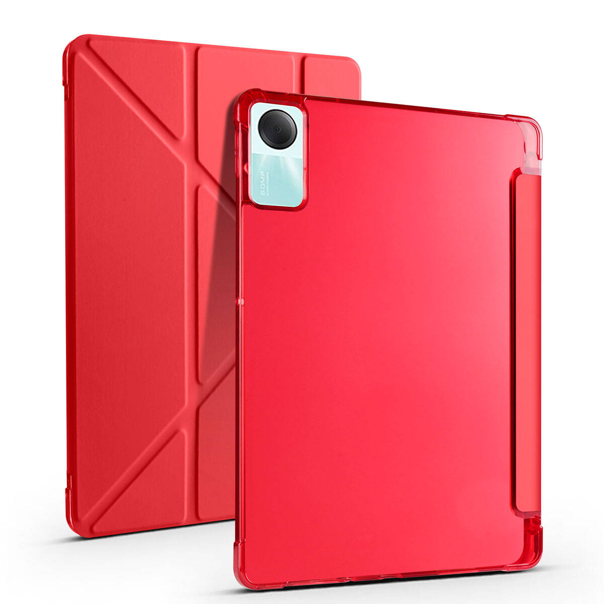 Xiaomi Redmi Pad SE Kılıf Zore Tri Folding Kalem Bölmeli Standlı Kılıf Mor