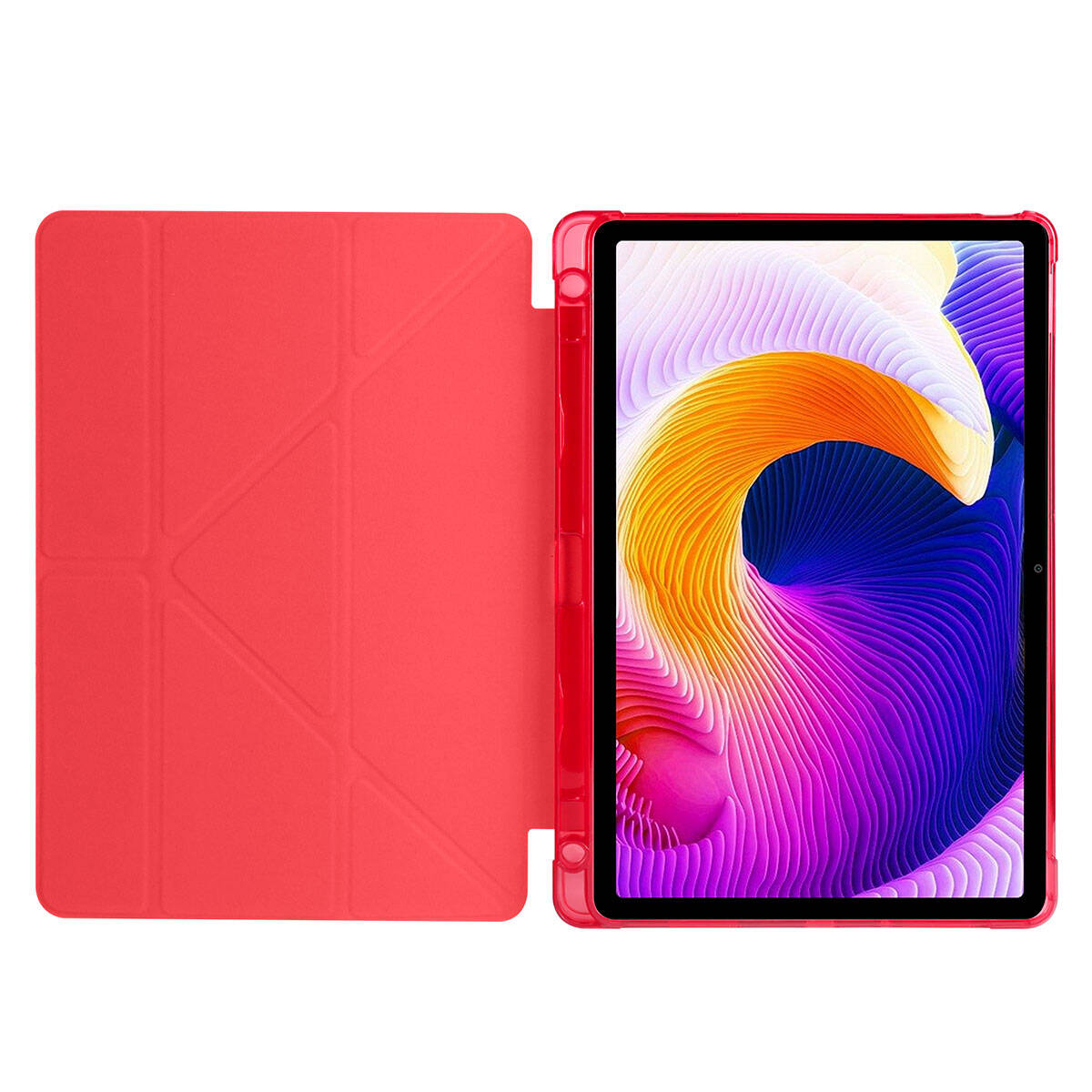Xiaomi Redmi Pad SE Kılıf Zore Tri Folding Kalem Bölmeli Standlı Kılıf Siyah