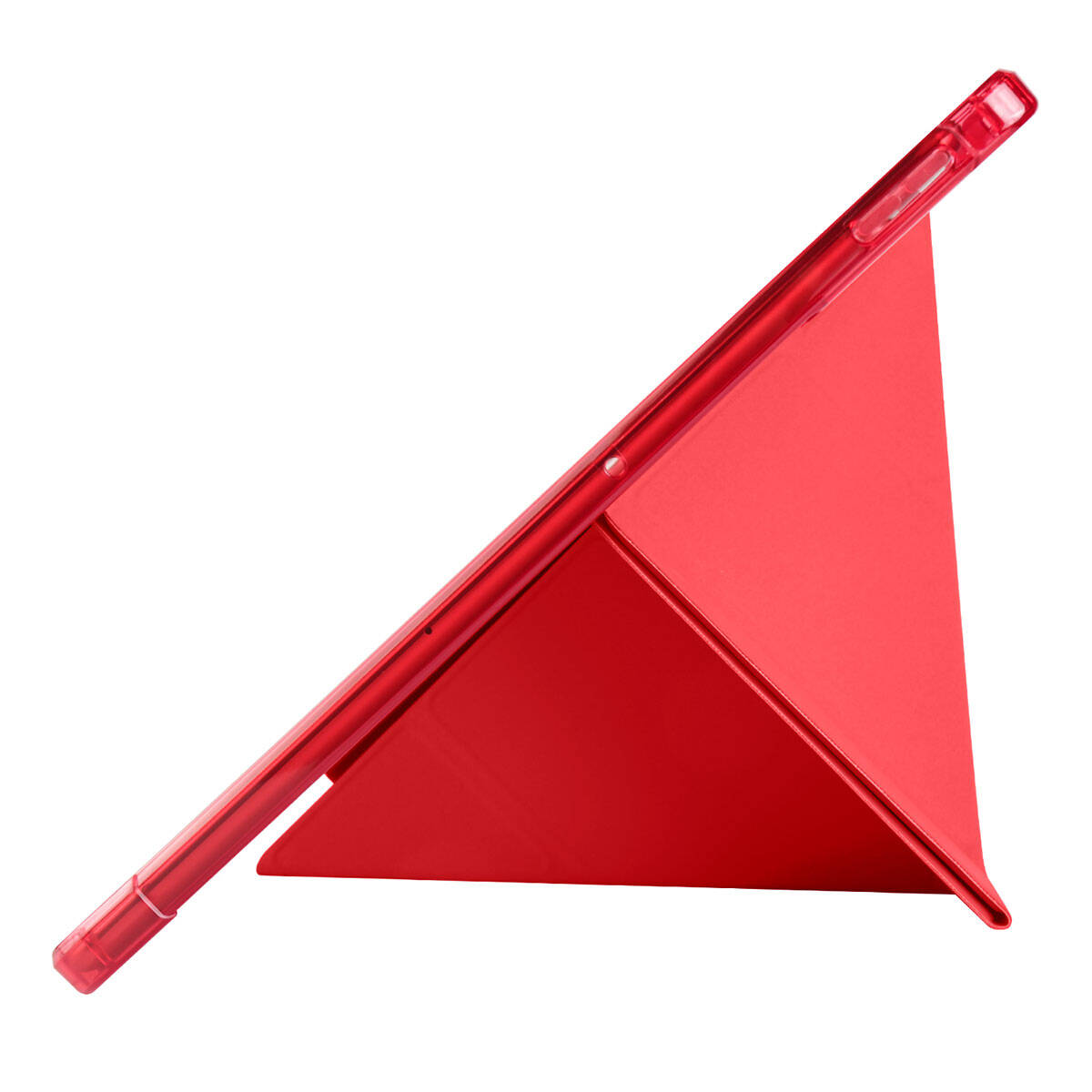 Xiaomi Redmi Pad SE Kılıf Zore Tri Folding Kalem Bölmeli Standlı Kılıf Kırmızı