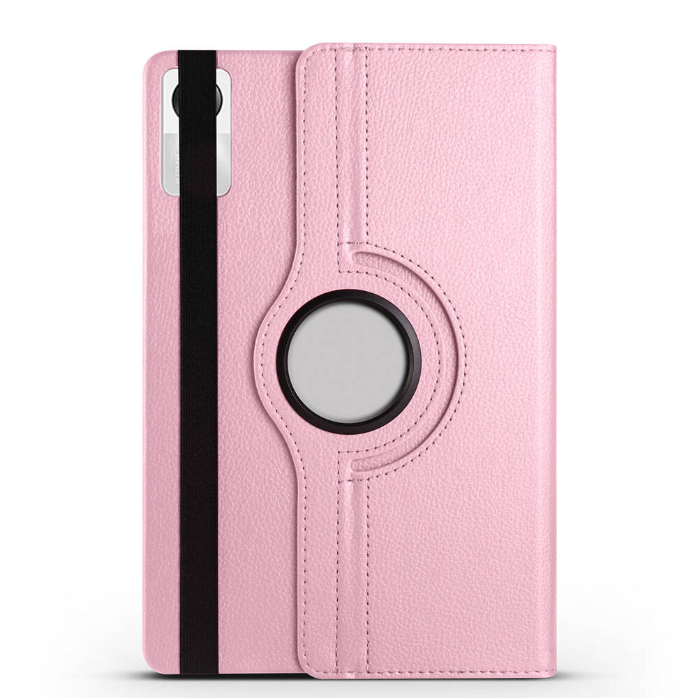 Xiaomi Redmi Pad SE Zore Dönebilen Standlı Kılıf Pembe Koyu