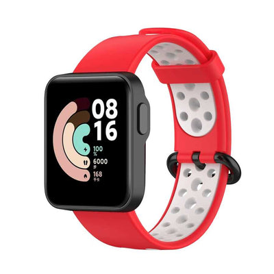 Xiaomi Redmi Watch 2 Lite KRD-02 Silikon Kordon Kırmızı-Beyaz