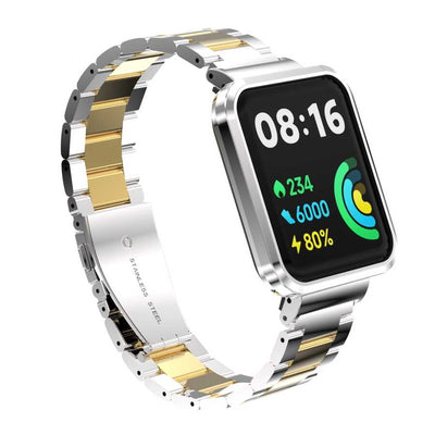 Xiaomi Redmi Watch 2 Lite Zore KRD-60 Metal Kordon Gümüş-Gold