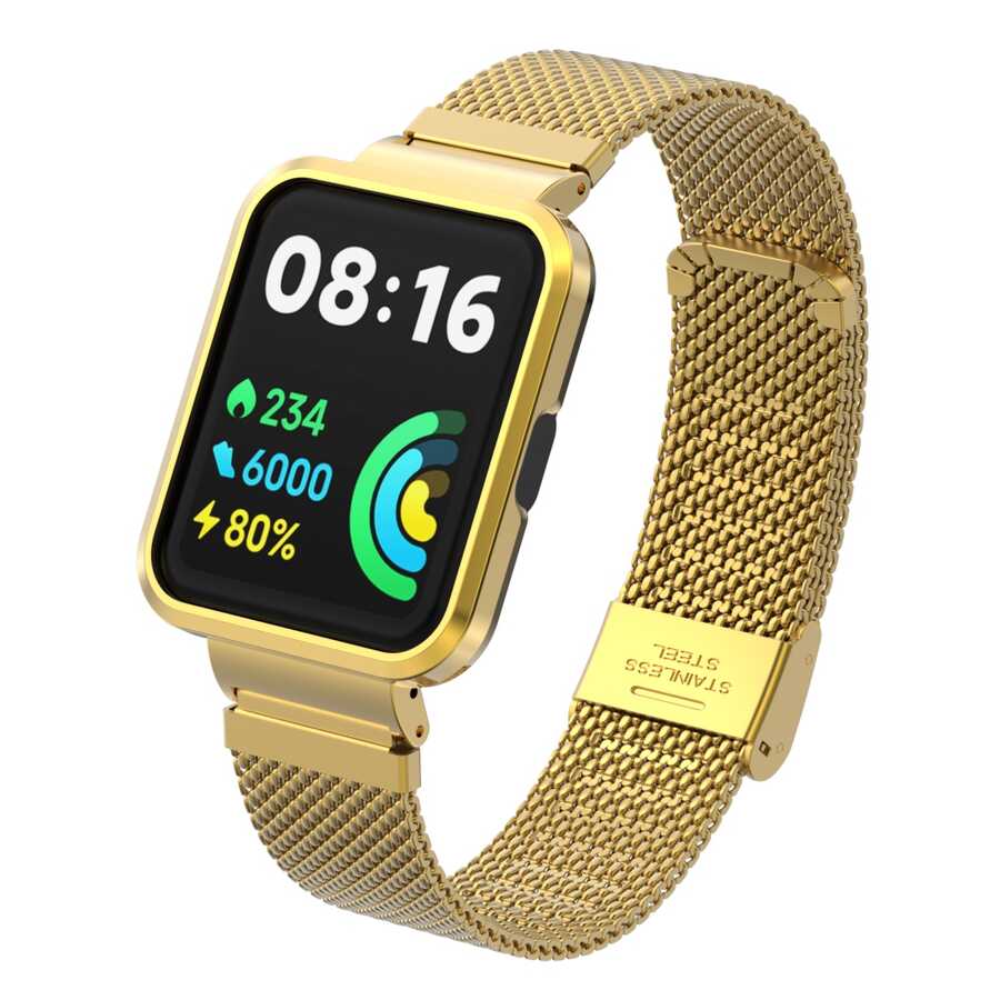 Xiaomi Redmi Watch 2 Lite Zore KRD-66 Metal Kordon Gold