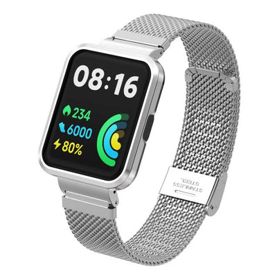 Xiaomi Redmi Watch 2 Lite Zore KRD-66 Metal Kordon Gümüş