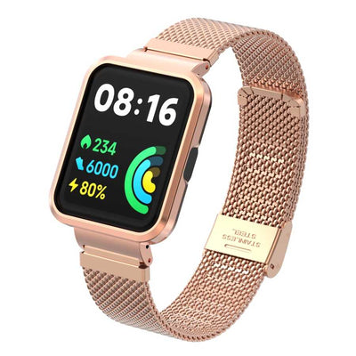 Xiaomi Redmi Watch 2 Lite Zore KRD-66 Metal Kordon Rose Gold