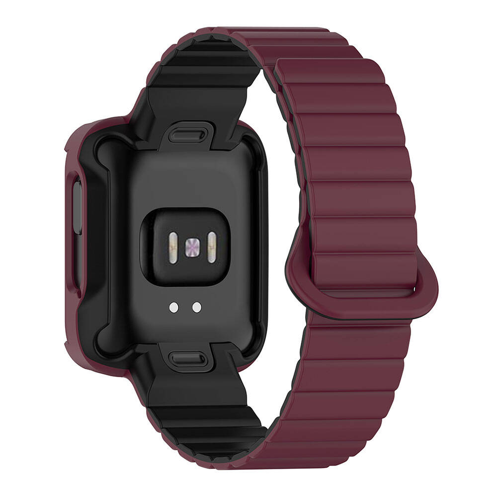 Xiaomi Redmi Watch 2 Silikon Kordon Zore KRD-105 Strap Kayış Siyah-Turuncu