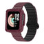 Xiaomi Redmi Watch 2 Silikon Kordon Zore KRD-105 Strap Kayış Koyu Kırmızı-Siyah