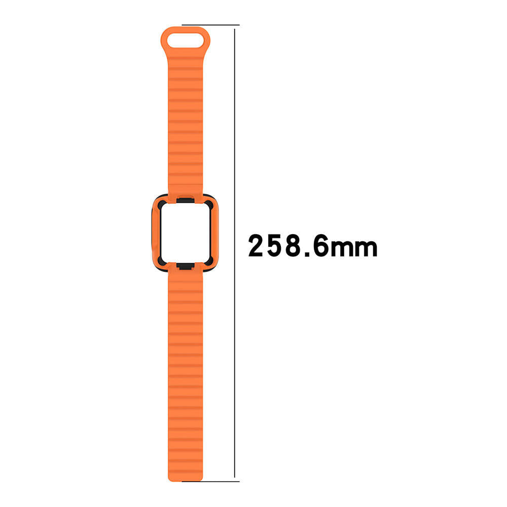 Xiaomi Redmi Watch 2 Silikon Kordon Zore KRD-105 Strap Kayış Koyu Kırmızı-Siyah
