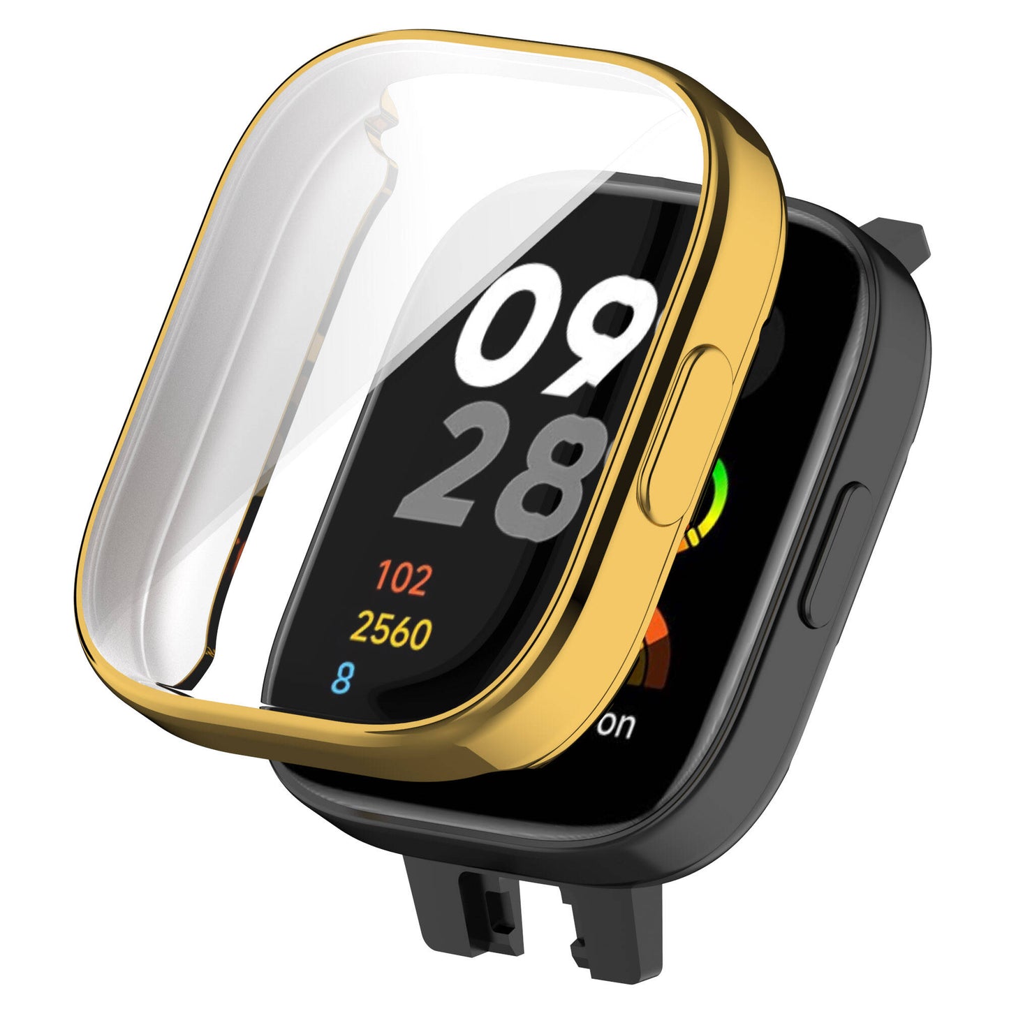 Xiaomi Redmi Watch 3 360 Derece Korumalı Kasa ve Ekran Koruyucu Zore Watch Gard 30 Gold