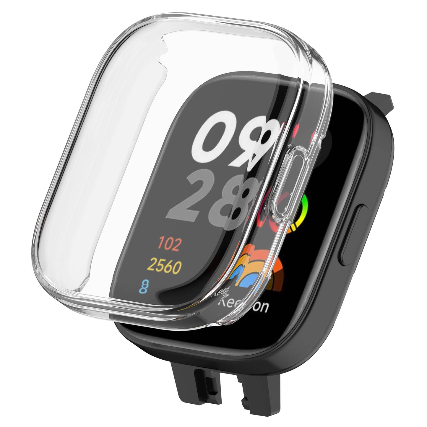 Xiaomi Redmi Watch 3 360 Derece Korumalı Kasa ve Ekran Koruyucu Zore Watch Gard 30 Rose Gold