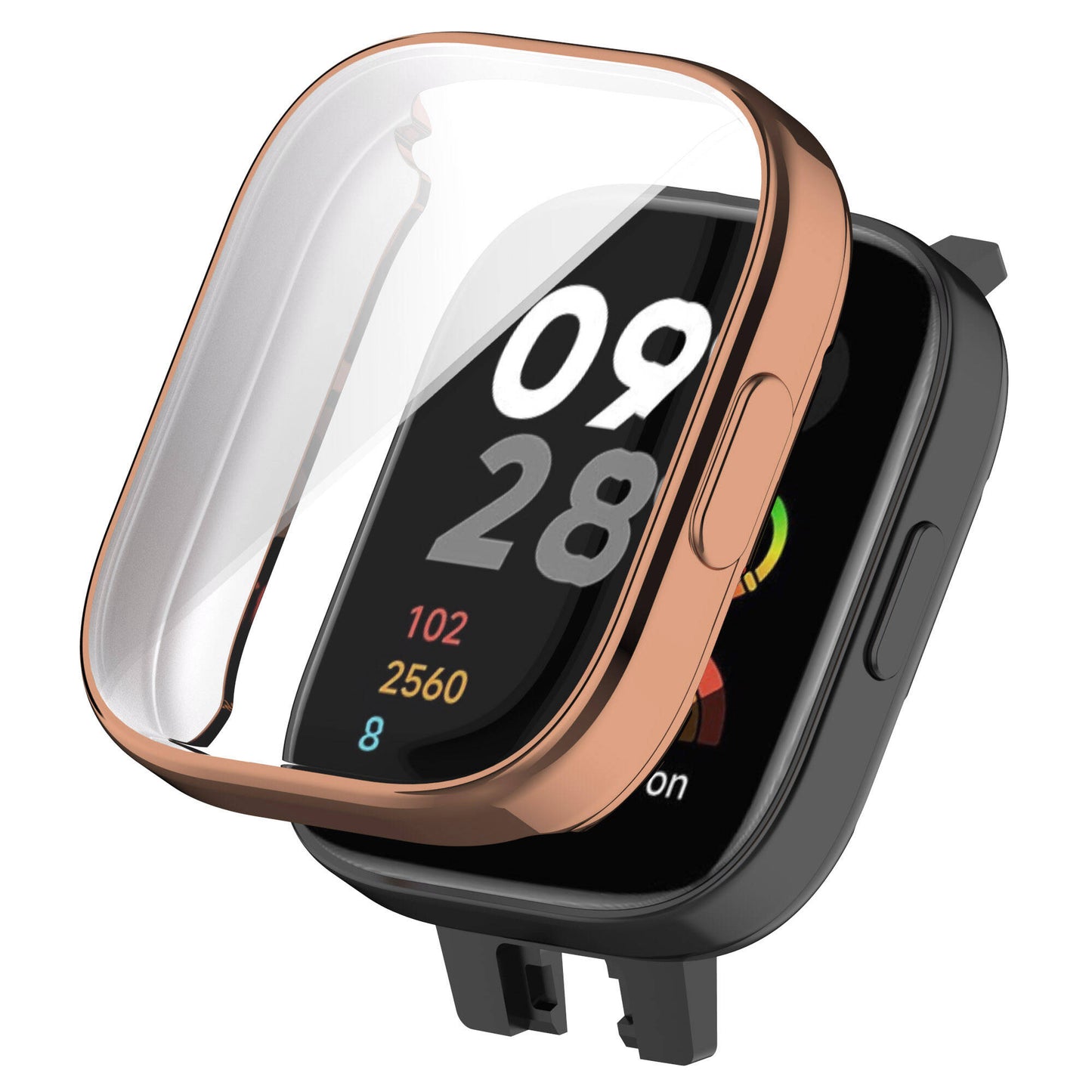 Xiaomi Redmi Watch 3 360 Derece Korumalı Kasa ve Ekran Koruyucu Zore Watch Gard 30 Pembe