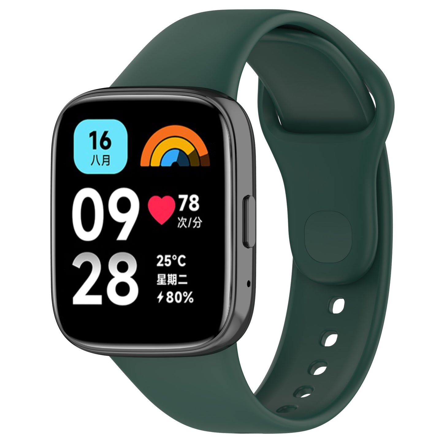 Xiaomi Redmi Watch 3 Active Zore Klasik Kordon Koyu Yeşil