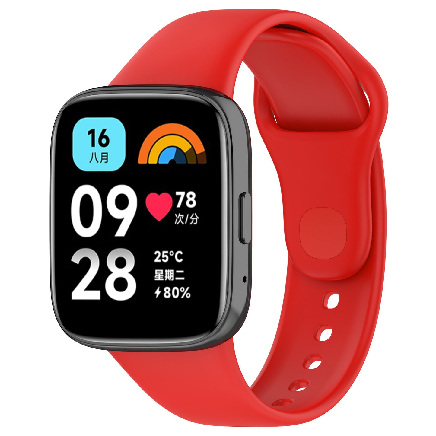 Xiaomi Redmi Watch 3 Active Zore Klasik Kordon Kırmızı