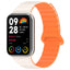 Xiaomi Redmi Watch 4 Silikon Kordon Zore KRD-105 Strap Kayış Siyah-Turuncu