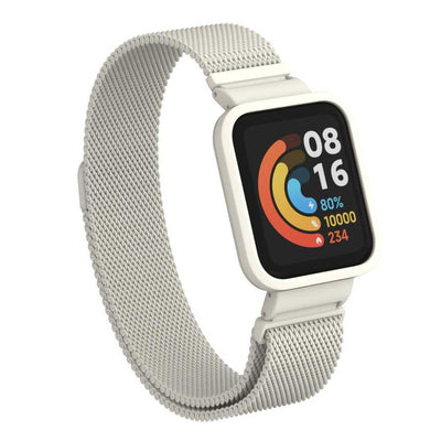 Xiaomi Redmi Watch (Mi Watch Lite) Zore KRD-58 Metal Kordon Gümüş