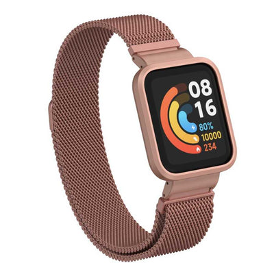 Xiaomi Redmi Watch (Mi Watch Lite) Zore KRD-58 Metal Kordon Pembe