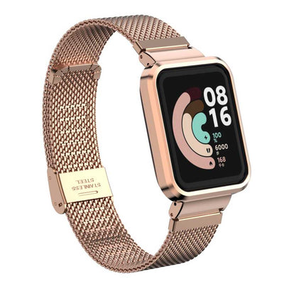 Xiaomi Redmi Watch (Mi Watch Lite) Zore KRD-59 Metal Kordon Gold
