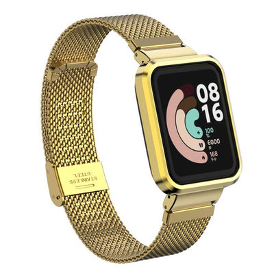 Xiaomi Redmi Watch (Mi Watch Lite) Zore KRD-59 Metal Kordon Gold