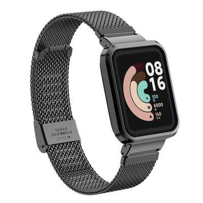 Xiaomi Redmi Watch (Mi Watch Lite) Zore KRD-59 Metal Kordon Siyah