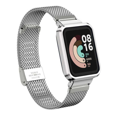 Xiaomi Redmi Watch (Mi Watch Lite) Zore KRD-59 Metal Kordon Gümüş