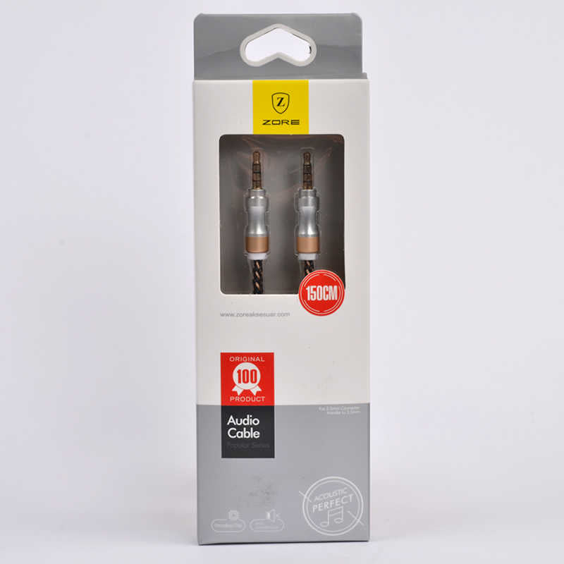 Zore 1.5 Metre Aux Audio Kablo Gri