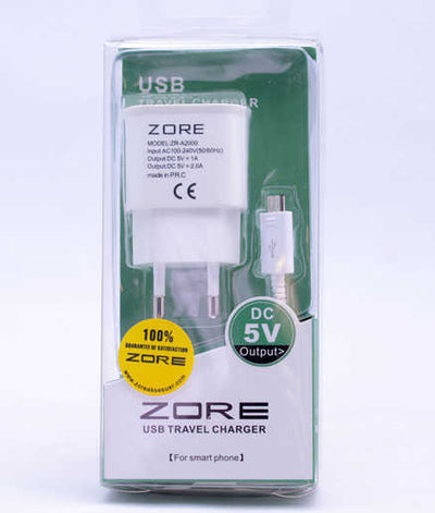 Zore 2000 Mah 2 in 1 Micro Ev Şarj Seti Beyaz