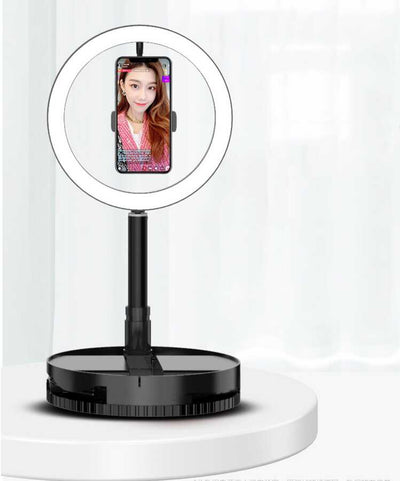 Zore 26 Cm Foldable Işıklı Telefon Tutucu Ring Light Siyah