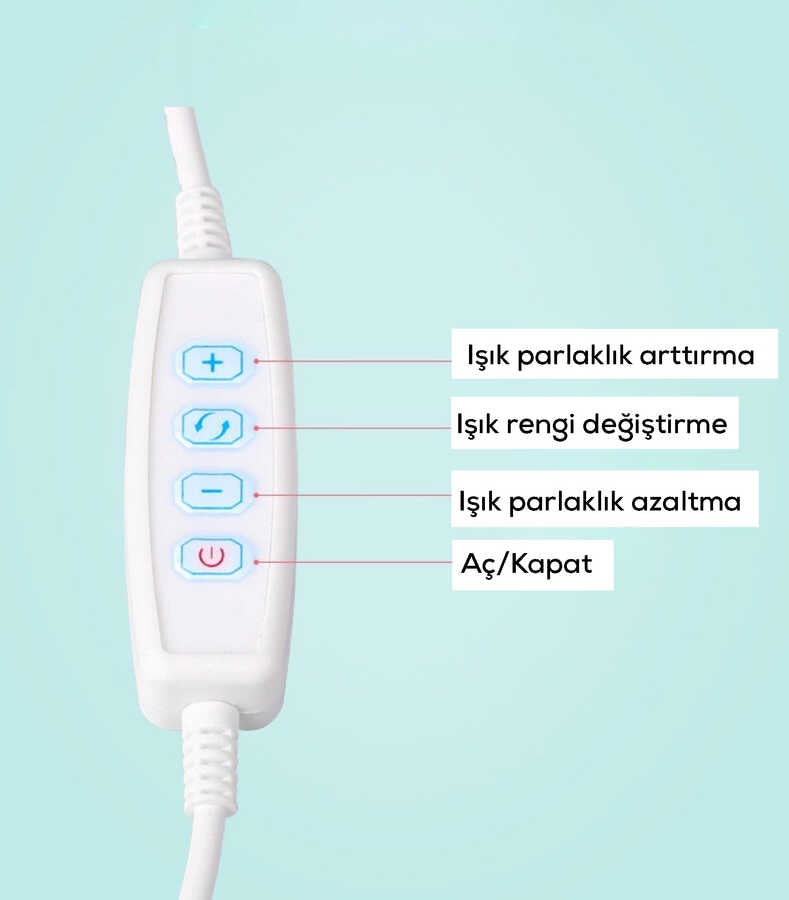 Zore 3 in 1 Işıklı Telefon Tutucu Ring Light Beyaz