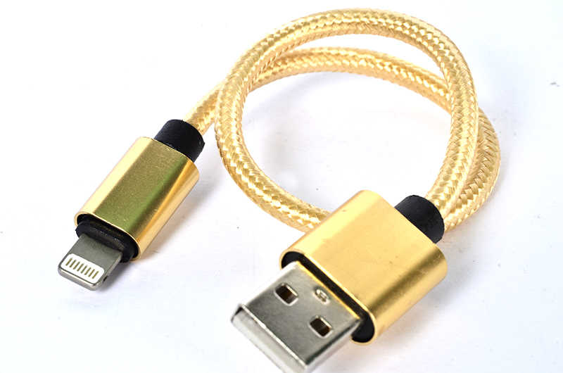 Zore 30 Cm Halat Lightning Usb Kablo Gold