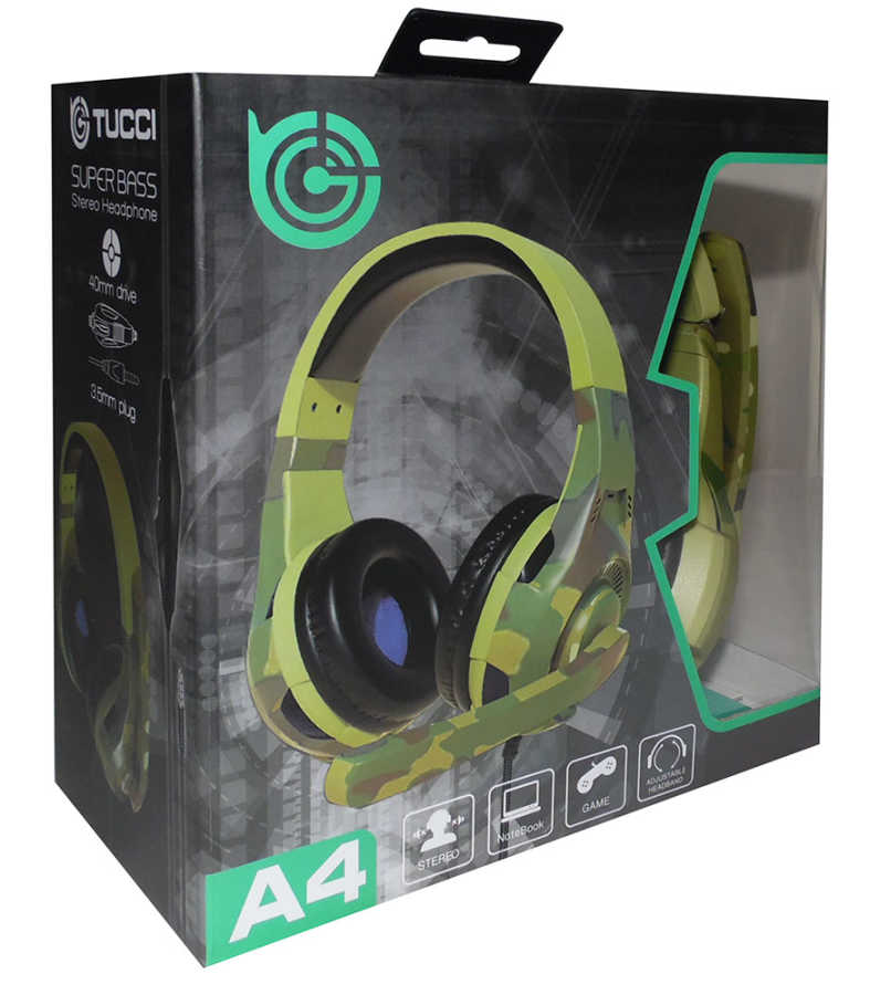 Zore A4 Oyuncu Kulaklıgı 3.5mm Koyu Yeşil