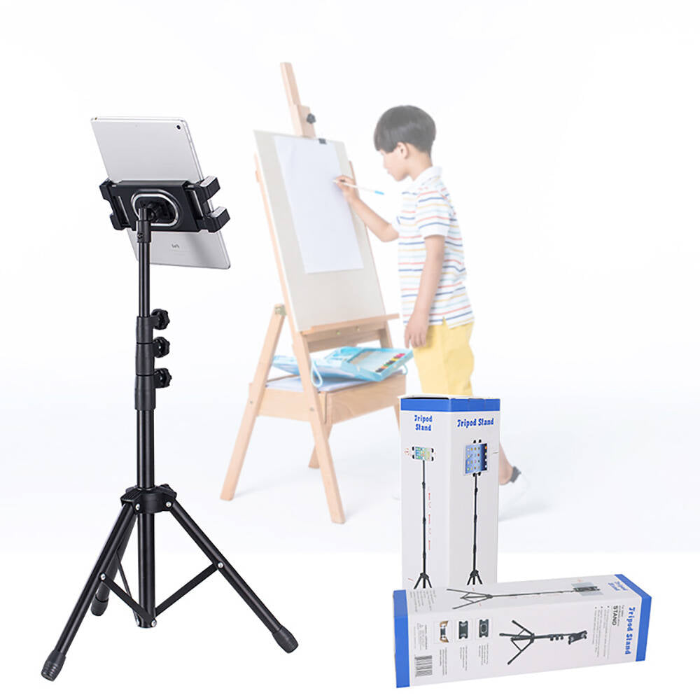 Zore ADV-306 Dört Kademeli Tablet ve Telefon Tutuculu Tripod Siyah