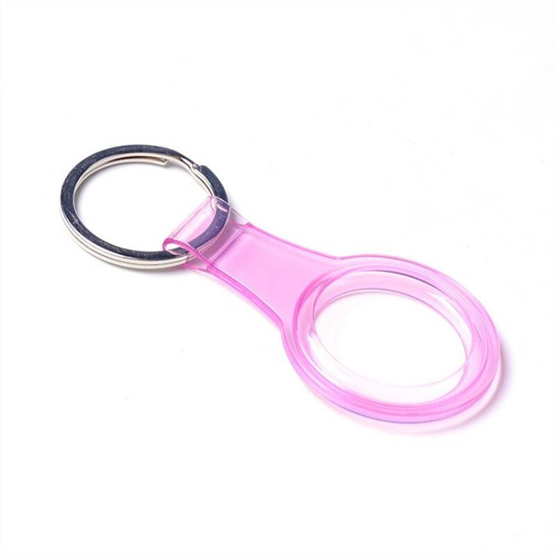 Zore Airtag 07 Silikon Anahtarlık Pembe