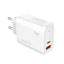 Zore Always-02 GaN Tech Type-C PD4.0 USB-A QC3.0 Hızlı Şarj Özellikli Seyahat Şarj Başlığı 45W Beyaz