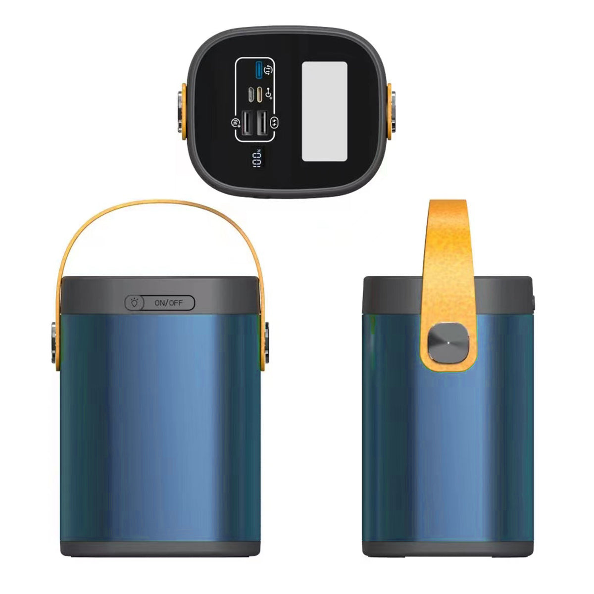 Zore B-12 QC 3.0 Hızlı Şarj Askılı Led Göstergeli El Fenerli Taşınabilir Powerbank 120.000mAh Mavi