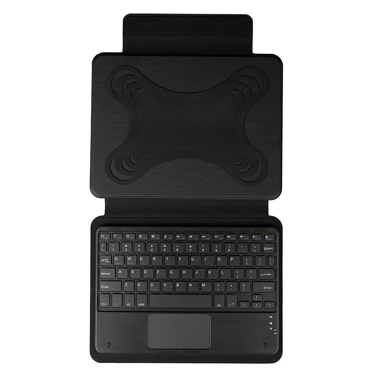 Zore Border Keyboard 10-11" inç Universal Bluetooh Bağlantılı Standlı Klavyeli Tablet Kılıfı Siyah