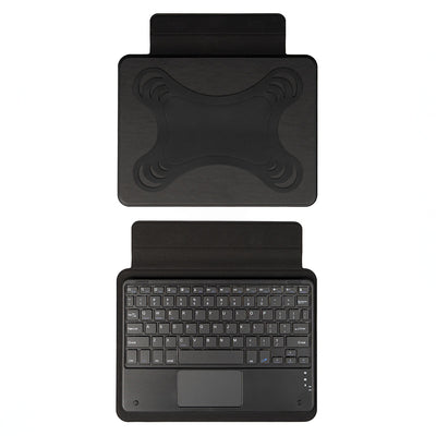 Zore Border Keyboard 10-11" inç Universal Bluetooh Bağlantılı Standlı Klavyeli Tablet Kılıfı Siyah