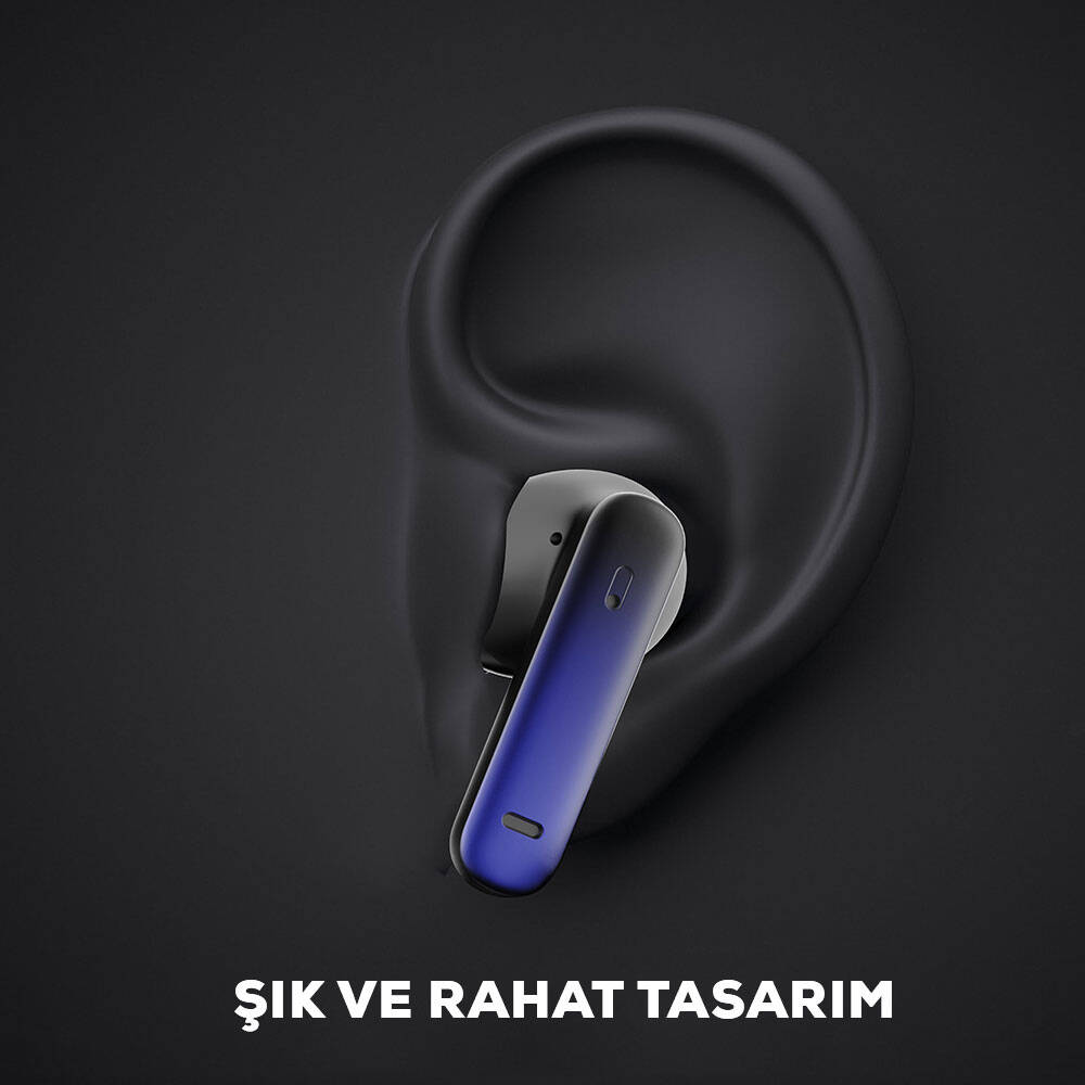 Zore BTK-ZR101 Kulak İçi Bluetooth Kulaklık Aktif Gürültü Önleyici Özellikli ANC ve ENC Teknolojili Siyah
