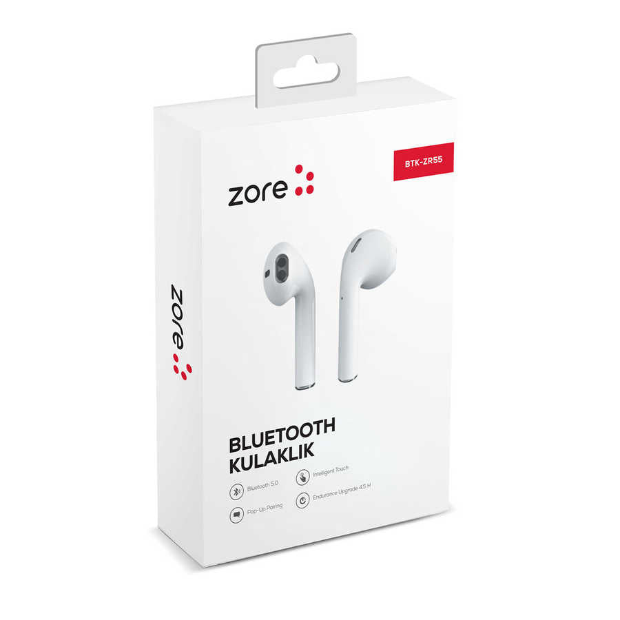 Zore BTK-ZR55 Bluetooth Kulaklık Beyaz