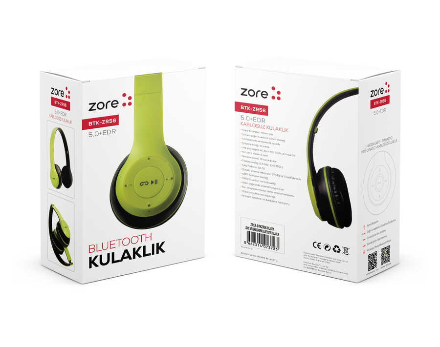 Zore BTK-ZR56 Bluetooth Kulaklık Kırmızı
