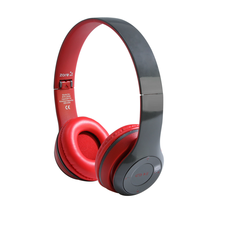 Zore BTK-ZR56 Bluetooth Kulaklık Kırmızı