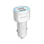Zore CC-01 Hızlı Şarj Özellikli LED Işıklı Dual USB Araç Şarj Başlığı 18W Beyaz