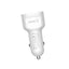Zore CC-01 Hızlı Şarj Özellikli LED Işıklı Dual USB Araç Şarj Başlığı 18W Beyaz